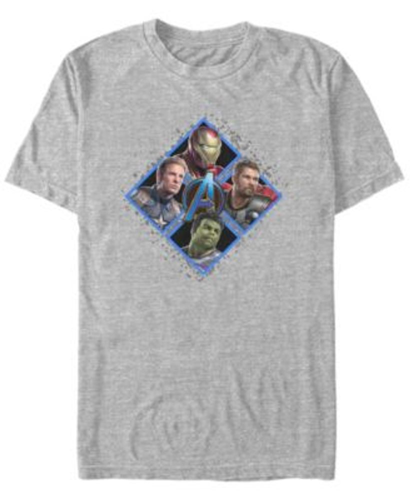 Fifth Sun Marvel Men's Avengers Endgame Hero Four Square, Short Sleeve T- shirt