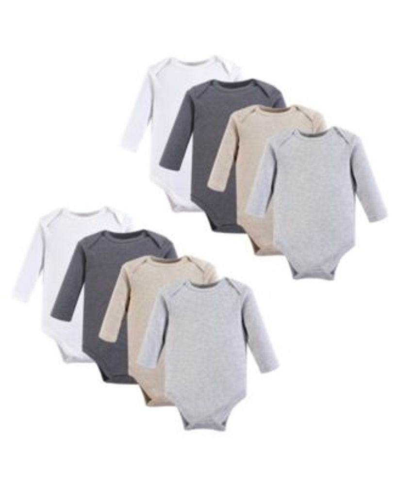 Baby Girl Long Sleeve Bodysuit, 8-Pack