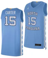 Jordan Men's North Carolina Tar Heels #1 Limited Retro Basketball White Jersey, Small, Blue