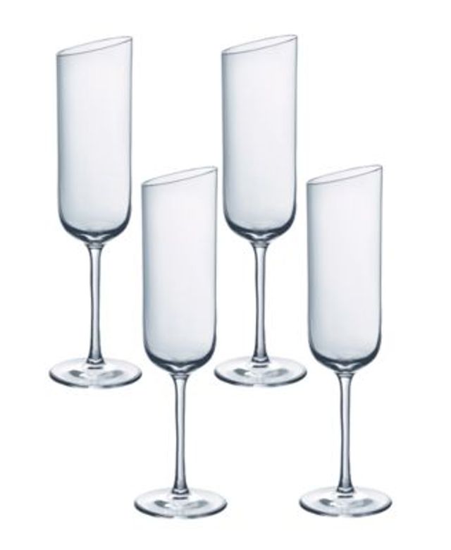 Villeroy & Boch New Moon Flute Champagne Set of 4 - Clear