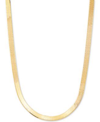 Herringbone Chain Necklace Sterling Silver
