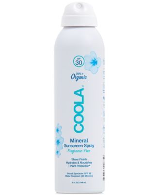Mineral Body Organic Sunscreen Spray SPF 30 - Fragrance Free, 5-oz.