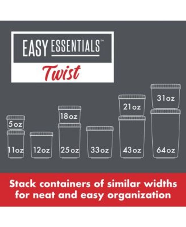LocknLock Easy Essentials Twist 5-Piece 5-oz. Container Set