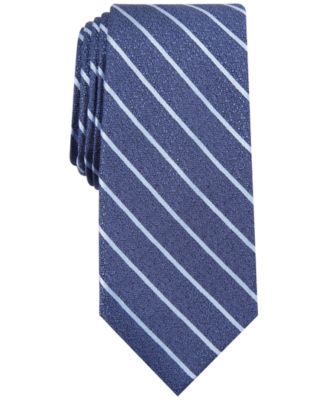 Men's Primrose Slim Textured Stripe Tie, Created for Macy's 