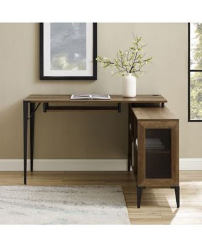 52" L Shaped Computer Desk with Storage