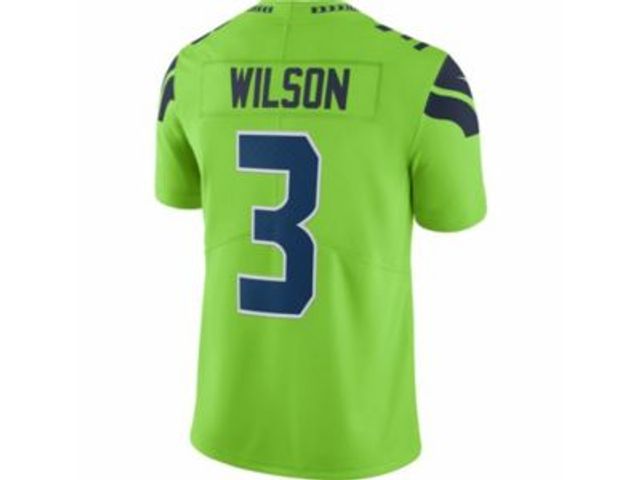 Mens Seattle Seahawks Russell Wilson Nike Gray Alternate Game Jersey