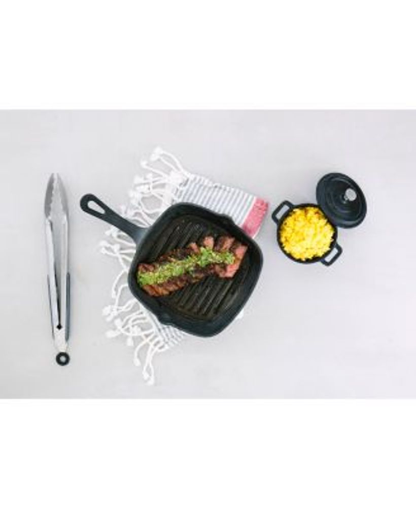 Mesa Mia Cast Iron 2-pc. Frying Pan Set, Black