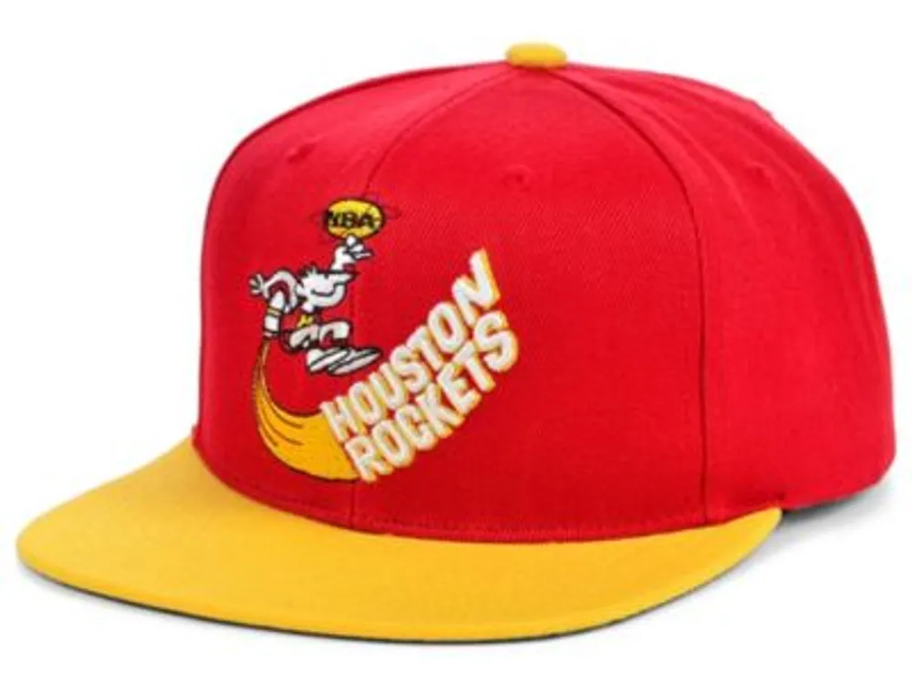 Mitchell & Ness Houston Rockets Wool 2 Tone Fitted Cap in Blue for