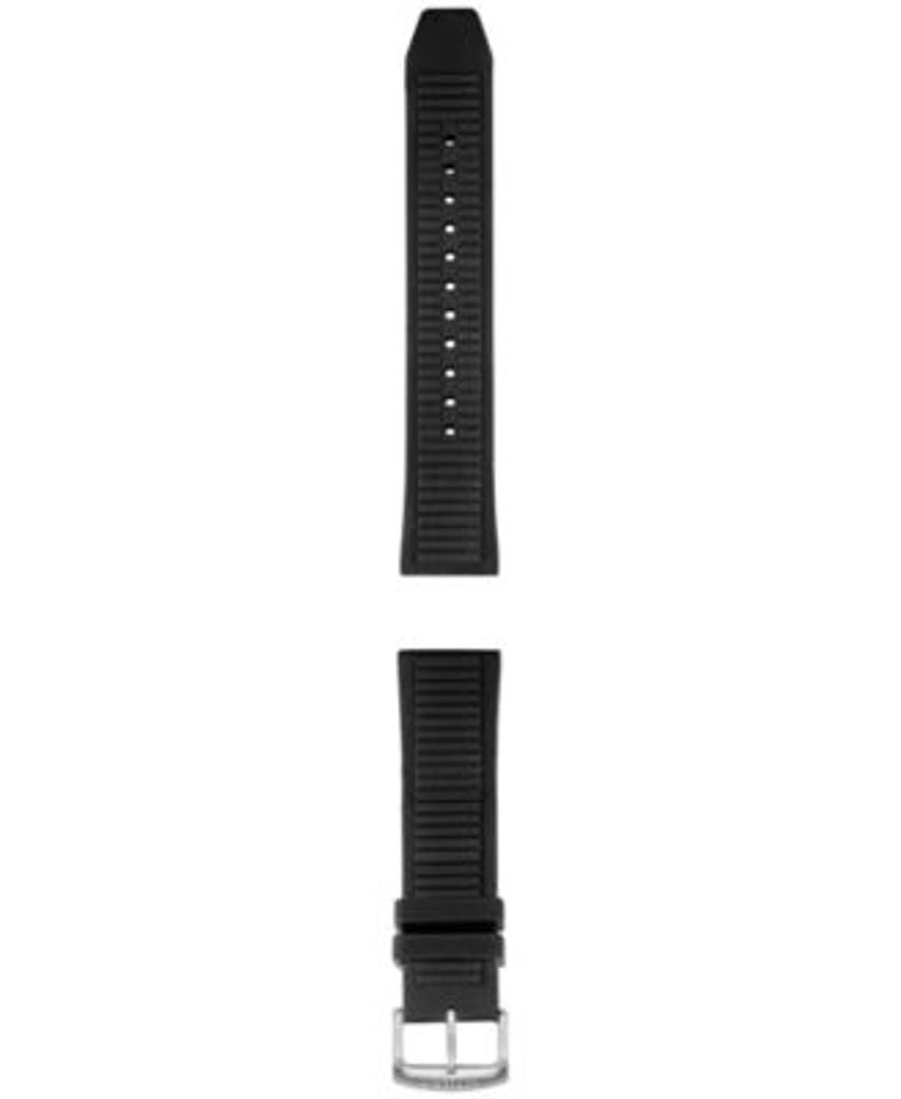 Men's CZ Smart Black Silicone Smart Watch Strap