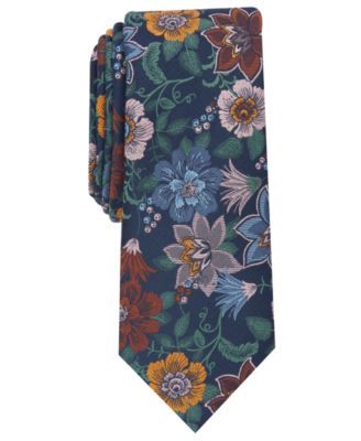 Men's Ryewood Skinny Floral Tie, Created for Macy's
