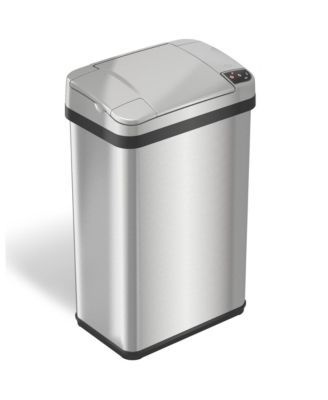 iTouchless Airstep 18 Gallon Step-On Kitchen Stainless Steel Trash Can