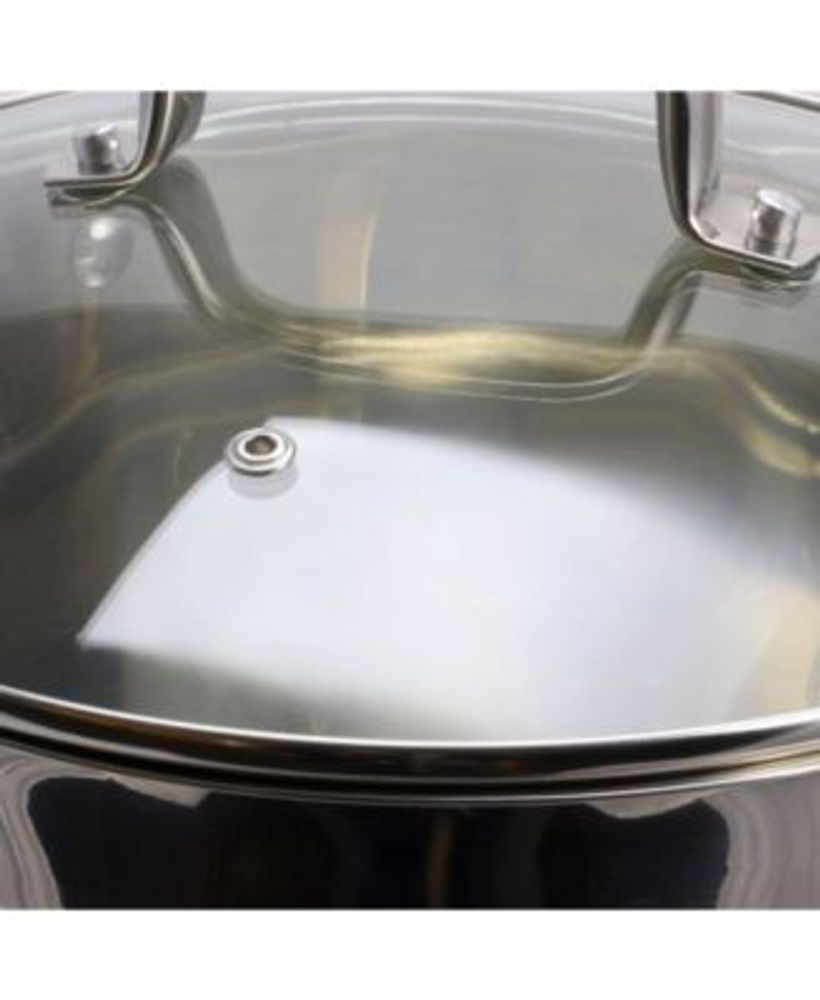 Adenmore 8 Quart Stock Pot with Tempered Glass Lid