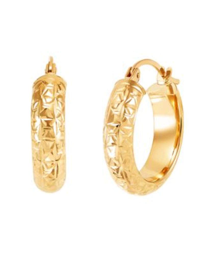Macy's 14k Gold Large Polished Hoop Earrings - Macy's