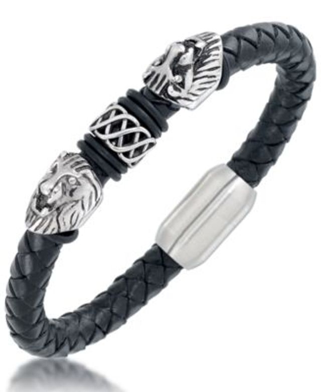 macys mens leather bracelets