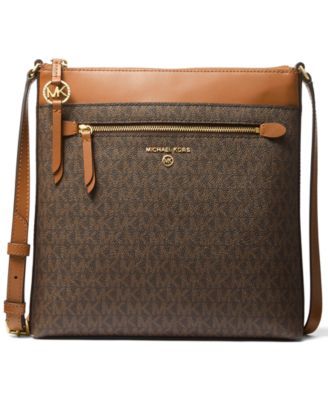 Signature Jet Set Charm Large North South Flat Crossbody