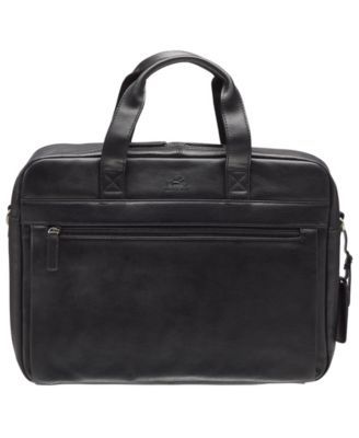 Beverly Hills Collection Men's Single Compartment Briefcase with RFID Secure Pocket for 15.6" Laptop and Tablet