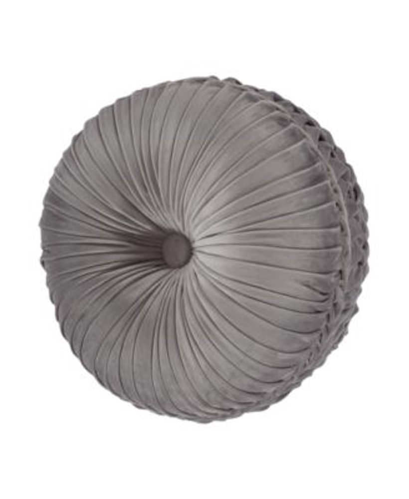 Belvedere Tufted Round Decorative Throw Pillow, 15" x 15"