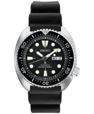 Men's Automatic Prospex Diver Black Silicone Strap Watch 45mm