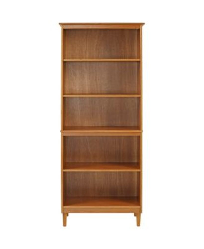 Tall 4 Shelf Wood Bookcase
