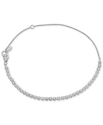 Diamond Tennis Bolo Anklet (1/2 ct. t.w.) in Sterling Silver, Created for Macy's