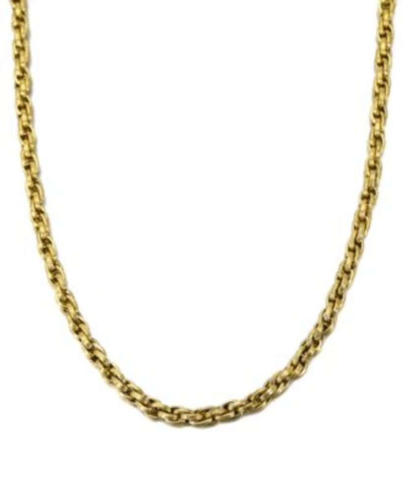 Esquire Men's Jewelry Two-Tone Curb Link 22Chain Necklace, Created for Macy's - Blue