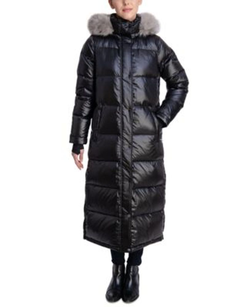 macys womens long puffer coats