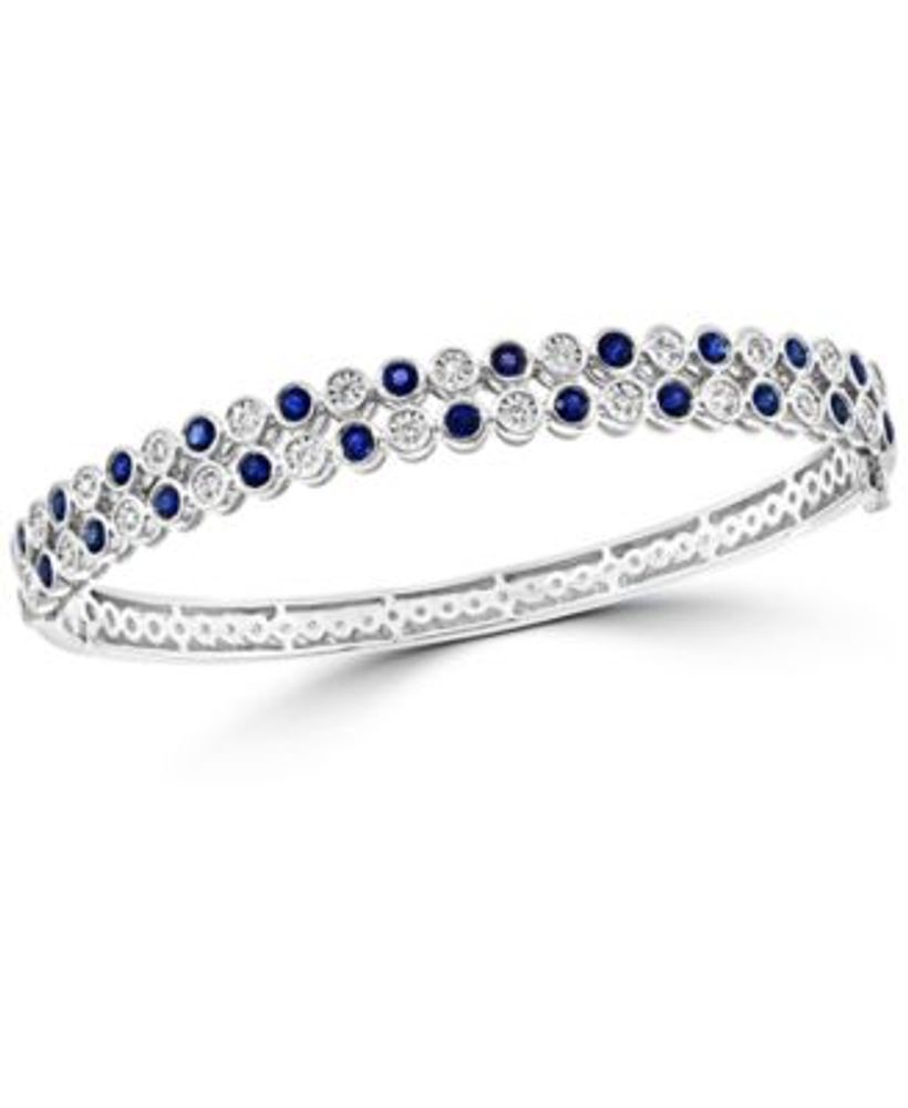 Macy's Diamond Bangle Bracelet in 14K White Gold (1 Ct. t.w.) - Multi