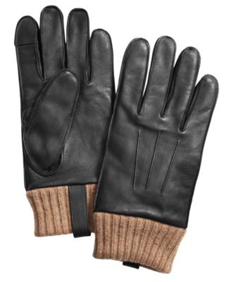 Men's Leather Gloves, Created for Macy's