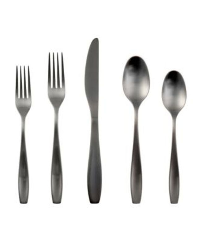 Cambridge Silversmiths Beacon Black Satin 20-Piece Flatware Set, Service  for 4 - Macy's