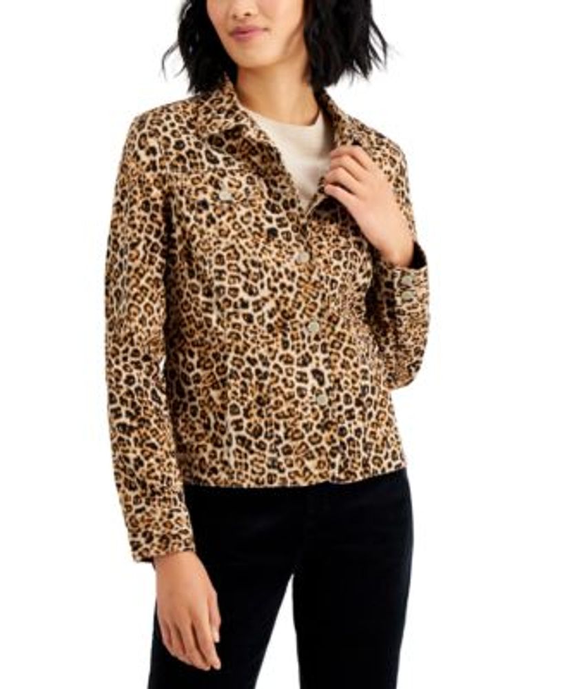 macy's leopard print jacket