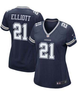 Women's Nike Ezekiel Elliott Gray Dallas Cowboys Atmosphere Fashion Game Jersey Size: Small