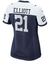 Men's Nike Ezekiel Elliott Navy Dallas Cowboys Alternate Game Team Jersey