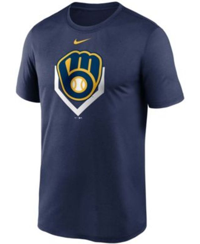 Men's Nike Navy Milwaukee Brewers Large Logo Legend Performance T-Shirt