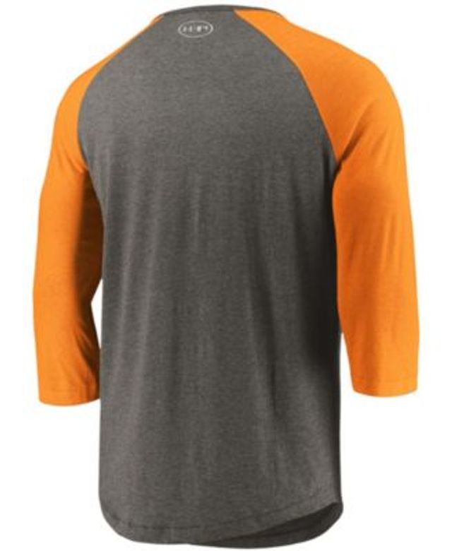 Women's Nike Orange San Francisco Giants Tri-Blend 3/4-Sleeve Raglan T-Shirt