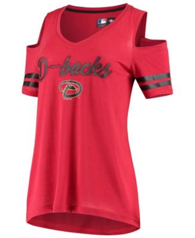 Lids Arizona Diamondbacks G-III 4Her by Carl Banks Women's Extra Inning  Cold Shoulder T-Shirt - Red