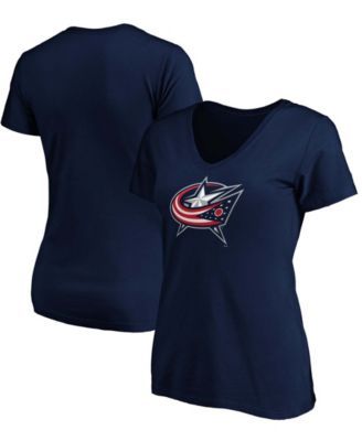 Women's Fanatics Branded Navy Washington Nationals Core Official Logo V-Neck T-Shirt
