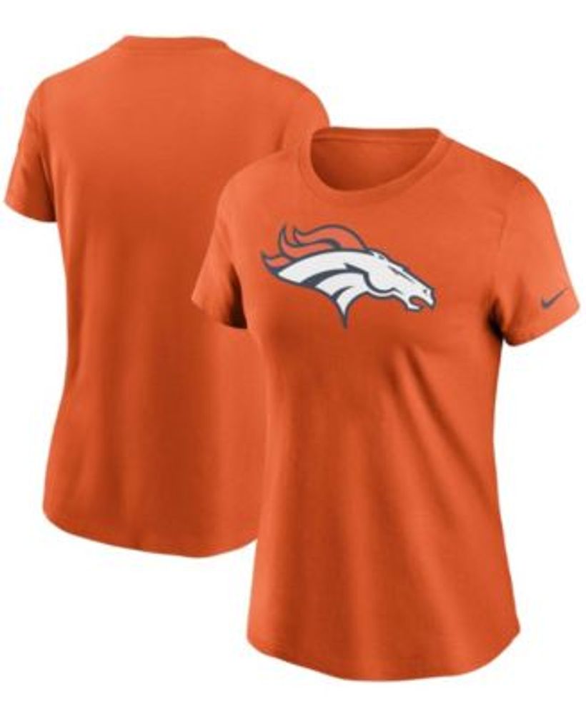 Women's Fanatics Branded Orange/White Denver Broncos Ombre Long Sleeve T-Shirt Size: Small