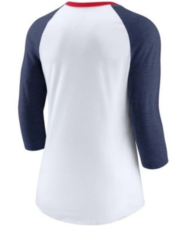 Atlanta Braves Nike Women's Encircled Tri-Blend 3/4-Sleeve Raglan T-Shirt -  Gray/Navy