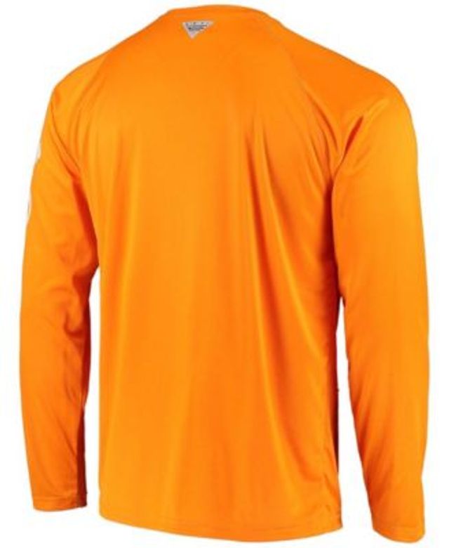 Columbia Men's Texas Longhorns Burnt Orange Terminal Tackle Long Sleeve T-Shirt, XL