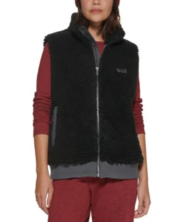 WEAR by Erin Andrews Women's WEAR by Erin Andrews Black/Cream Dallas Cowboys  Reversible Sherpa Full-Zip Vest