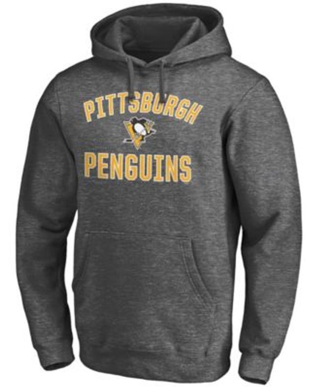 Profile Men's Heather Gray Pittsburgh Penguins Big and Tall Pullover Hoodie