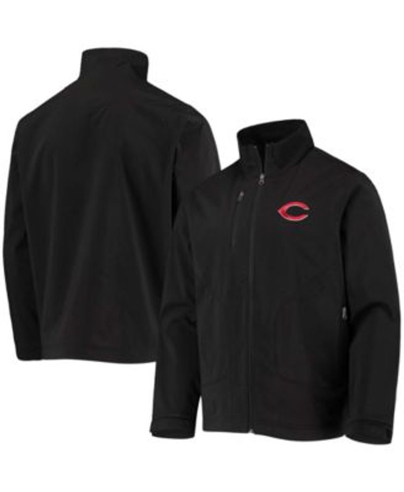 Men's White/Black Cincinnati Reds Big & Tall Satin Full-Snap Jacket