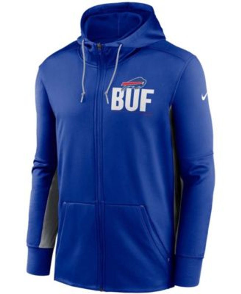 Nike Men's Royal, Gray Buffalo Bills Mascot Performance Full-Zip Hoodie