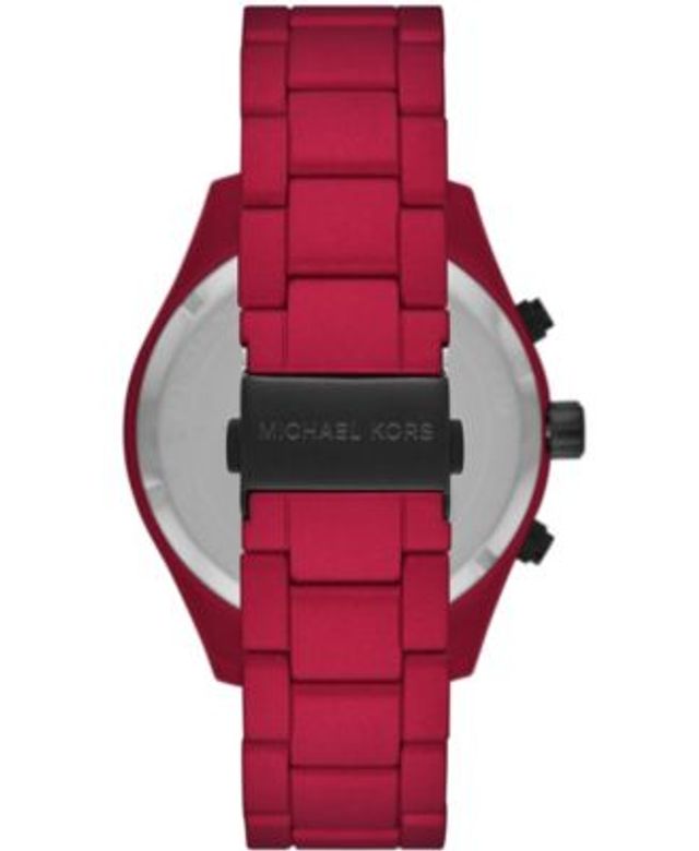 Michael Kors Unisex Slim Runway Red-Tone Stainless Steel Bracelet Watch  42mm - Macy's