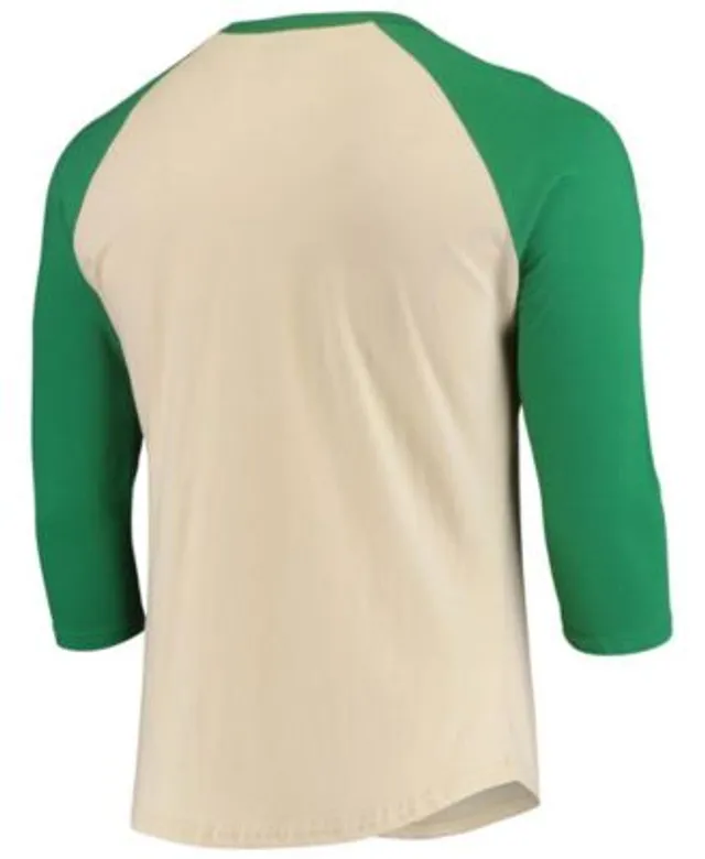 New York Jets New Era Throwback Raglan Long Sleeve T-Shirt - Kelly Green