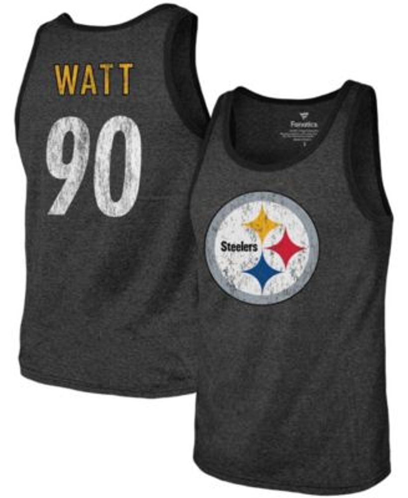 Women's Majestic Threads T.j. Watt Pink Pittsburgh Steelers Name & Number T-Shirt