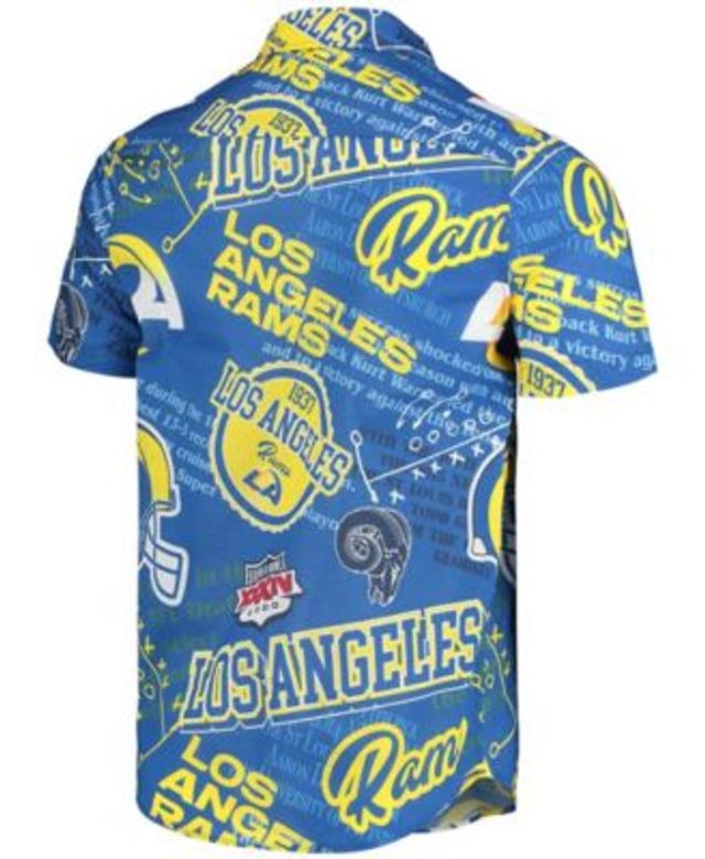 Men's FOCO Royal New York Giants Thematic Button-Up Shirt