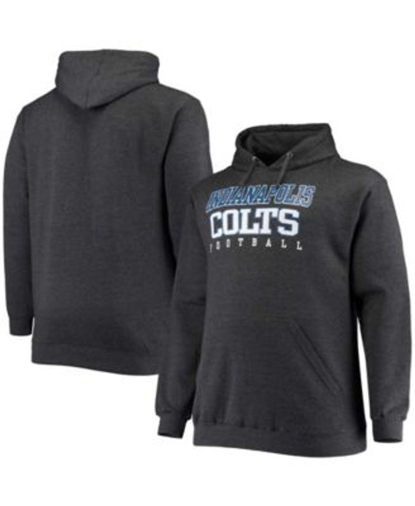 Men's Fanatics Branded Heathered Charcoal Carolina Panthers Big & Tall  Practice Pullover Hoodie 