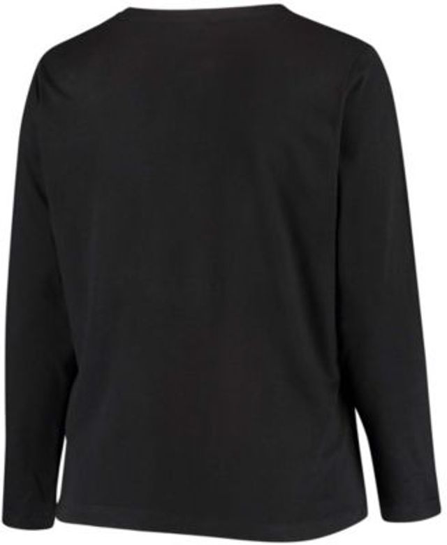 Touch Las Vegas Raiders Women's Black Plus Size Free Agent Long Sleeve T- Shirt
