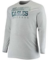 Men's Houston Texans Fanatics Branded Heathered Gray Big & Tall Practice  Long Sleeve T-Shirt